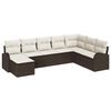 vidaXL Sofa S&aelig;t 8 stk. Brun og hvid polyrattan