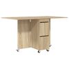 vidaXL Spisebord 140 x 80 x 77 cm Konstrueret tr&aelig; Sonoma-eg