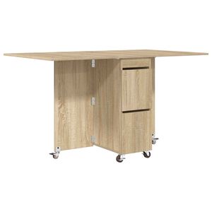vidaXL Spisebord 140 x 80 x 77 cm Konstrueret tr&aelig; Sonoma-eg