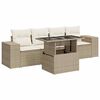 vidaXL sofas&aelig;t til haven 5 dele med hynder polyrattan beige