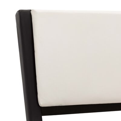 vidaXL sengestel 160 x 200 cm kunstlæder sort og hvid