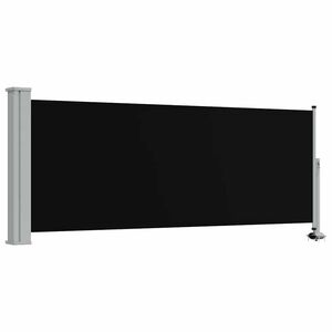 vidaXL sammenrullelig sidemarkise til terrassen 100 x 300 cm sort
