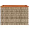 vidaXL haveborde 2 stk. 55x34x37 cm polyrattan og massivt træ beige