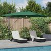 vidaXL Roma Parasol Grøn 286 x 285 x 270 cm Aluminium og Polyester