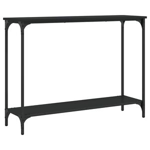vidaXL konsolbord 101x30,5x75 cm konstrueret tr&aelig; sort