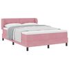 vidaXL Box spring seng med hovedg&aelig;rde Lyser&oslash;d 140 x 200 cm Fl&oslash;jl