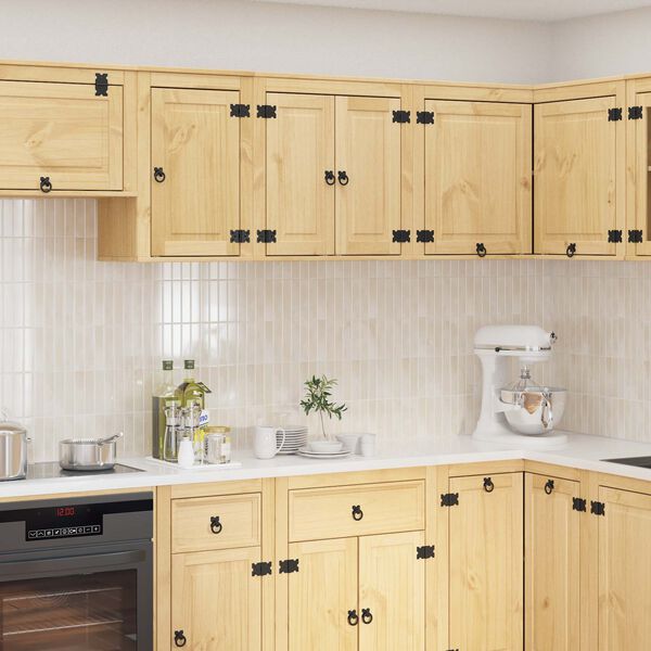 vidaXL Kabinet med hylde Honning 60 x 32 x 40 cm Massiv fyrretr&aelig;