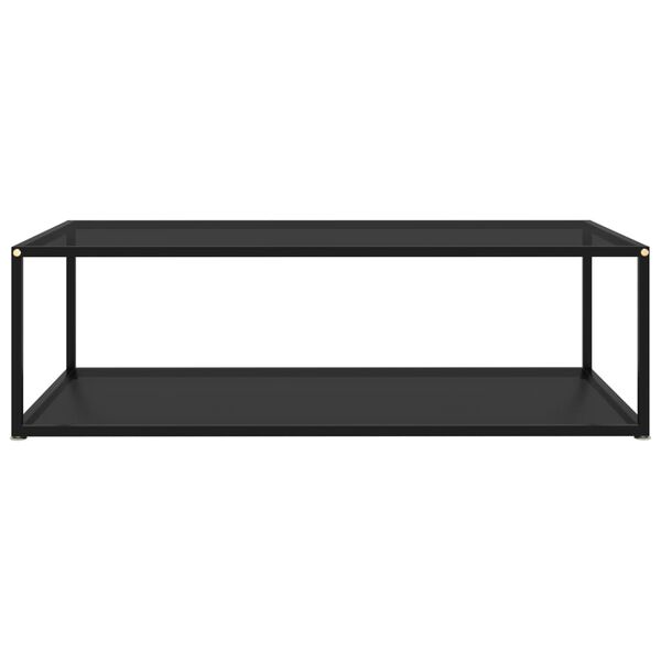 vidaXL sofabord 120x60x35 cm h&aelig;rdet glas sort