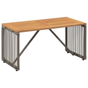 vidaXL Udend&oslash;rs Bord Gr&aring; og Brun 80 x 40 x 40 cm polyrattan
