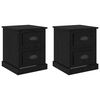 vidaXL Natskab 2 stk. Sort eg 39 x 39 x 47.5 cm Konstrueret tr&aelig;