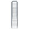 vidaXL gabionkurv med cover 400x50x200 cm galvaniseret jern