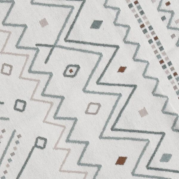 vidaXL gulvt&aelig;ppe 100x300 cm bomuld beige og bl&aring;