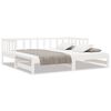 vidaXL daybed med udtr&aelig;k 80x200 cm massivt fyrretr&aelig; hvid