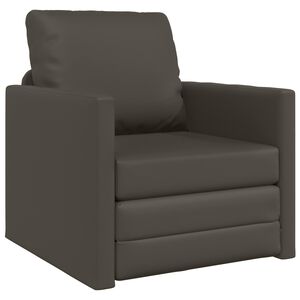 vidaXL 2-i-1 sovesofa 112x174x55 cm kunstl&aelig;der gr&aring;