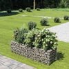 vidaXL gabion-h&oslash;jbed 180x50x50 cm galvaniseret st&aring;l