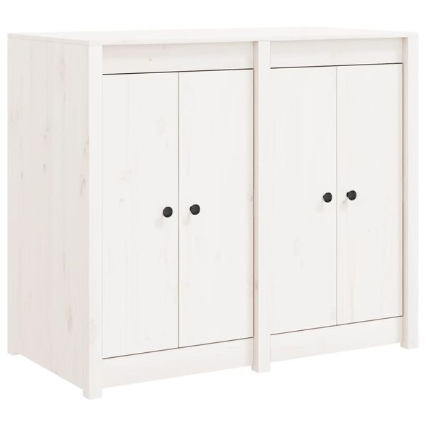 vidaXL udend&oslash;rs k&oslash;kkenskab massivt fyrretr&aelig; hvid