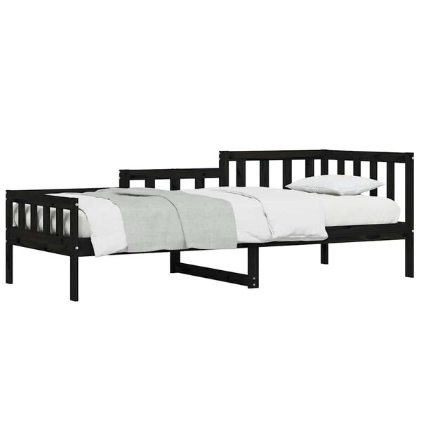 vidaXL daybed 80x200 cm massivt fyrretr&aelig; sort