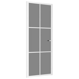 vidaxL d&oslash;r 83x201,5 cm sikkerhedsglas og aluminium hvid