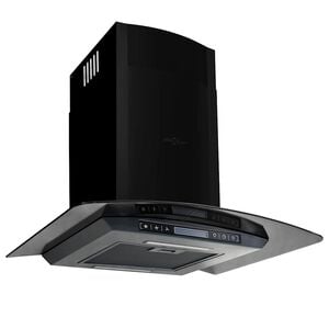vidaXL v&aelig;gmonteret emh&aelig;tte rustfrit st&aring;l 756 m&sup3;/t. 60 cm sort