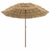 vidaXL Strand Parasol 255 x 255 x 255 cm Polyester og St&aring;l Naturfarvet