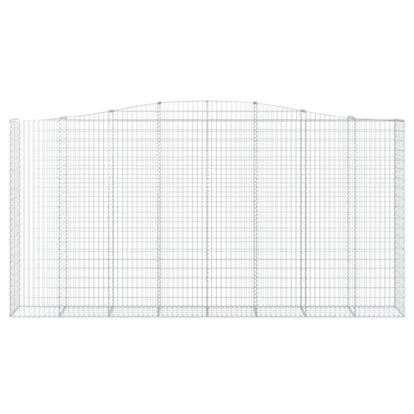 vidaXL buede gabionkurve 9 stk. 400x50x200/220 cm galvaniseret jern