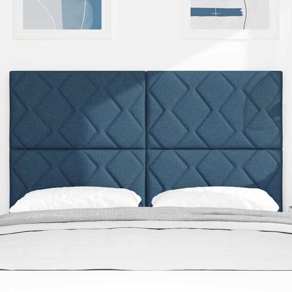 vidaXL Hovedg&aelig;rde med hovedg&aelig;rde Bl&aring; 160 cm Faux l&aelig;der