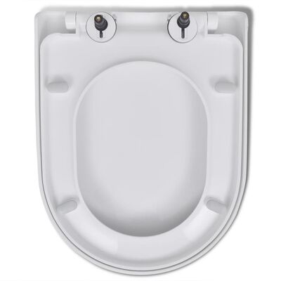 Trivial Samme Rotere vidaXL soft close toiletsæde quick-release design firkantet hvid | vidaXL.dk