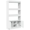 vidaXL reol 92x33x180 cm konstrueret træ hvid