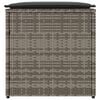 vidaXL Pude kasse med opbevaring Grå 50 x 50 x 50 cm polyrattan