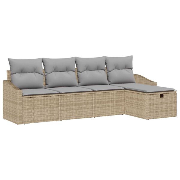 vidaXL Sofa Sæt med pude 6 pcs polyrattan