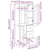 vidaXL Highboard med skuffe 2 pcs Artisan Egetr&aelig; Konstrueret tr&aelig;