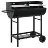 vidaXL Kulgrill Indstillelig Sort 96,5 x 42,5 x 88,5 cm