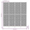 vidaXL rumdeler med 4 paneler 163x180 cm vandhyacint brun