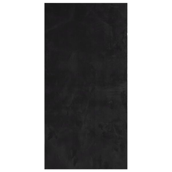 vidaXL gulvt&aelig;ppe HUARTE 100x200 cm kort luv og vaskbart sort