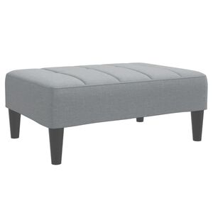 vidaXL fodskammel 77x55x31 cm stof lysegr&aring;