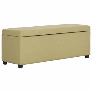 vidaXL b&aelig;nk med opbevaringsrum 116 cm polyester gr&oslash;n