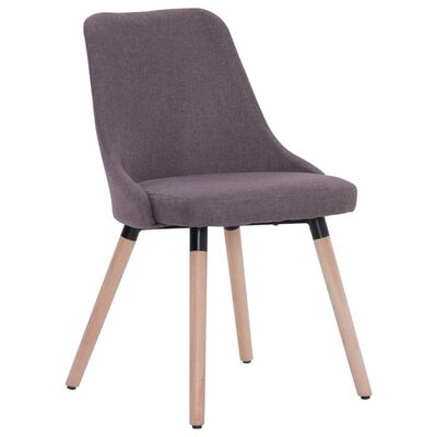 vidaXL spisebordsstole 4 stk. stof gråbrun