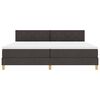 vidaXL LED Box Spring Bed med madras M&oslash;rk Brun 200 x 200 cm Stof