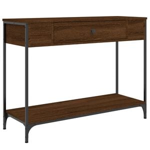vidaXL konsolbord 100x34,5x75 cm konstrueret tr&aelig; brunt egetr&aelig;