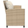 vidaXL 5-personers havesofa med hynder polyrattan beige