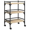vidaXL K&oslash;kkenvogn Sonoma eg 50 x 35 x 75,5 cm Konstrueret tr&aelig;