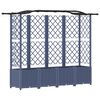 vidaXL H&aelig;vet Bed med Trellis og Tag Gr&aring; 204 x 40 x 138 cm PP