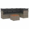 vidaXL sofas&aelig;t til haven 6 dele med hynder polyrattan gr&aring;