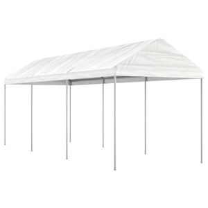 vidaXL pavillon med tag 6,69x2,28x2,69 m polyethylen hvid