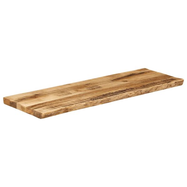 vidaXL bordplade 110x40x3,8 cm naturlig kant massivt ru mangotræ