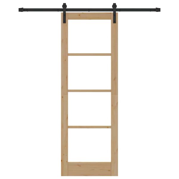 vidaXL Skyded&oslash;r ORKDAL Naturlig og sort 73,5 x 211 cm