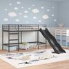 vidaXL Kids'loftseng med rutsjebane Sort og Anthracit 74,5 x 190 cm