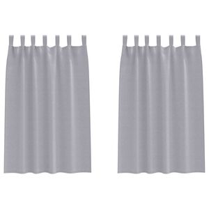 vidaXL M&oslash;rkl&aelig;gningsgardiner med ringe 2 stk. Metal Gr&aring; 175 x 140 cm