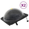 vidaXL soldrevne poolvarmere 2 stk. 75x75x36 cm HDPE aluminium