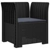 vidaXL 1-personers L&aelig;nestol med Pude Rattan Look PP Antracit